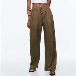 Zara 100% Linen Pants